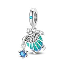 A Silver Plated Ocean Series - Original 3mm Bracelet Necklace With Sea Turtle Shells And Starfish Beads, DIY Pendant For Women's Fashion Jewelry, Daily Gift, Birthday Party, Holiday Gift - Multicolor - View 13