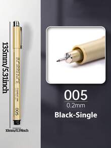 Bộ bút bi đầu nhọn Fine Point Series, 12+1 chiếc - Màu đen, đầu nhọn, bao gồm 16 kích cỡ bút khác nhau, bút chuyên dụng cho nghệ sĩ với ngòi 0.3-1.0mm, khô nhanh, mực đen không thấm nước, bộ bút vẽ minh họa đầu nhọn dành cho nghệ sĩ, thích hợp để phác thảo chi tiết, ghi chú, viết nhật ký, vẽ truyện tranh, thư pháp, vẽ kỹ thuật, vẽ tranh biếm họa. Ý tưởng quà tặng tuyệt vời cho mùa tựu trường 2026, đồ dùng văn phòng phẩm nghệ thuật. - Bộ - Xem 17