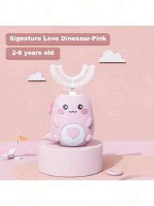 1支装 - 儿童U型电动牙刷（含1个刷头），儿童波浪牙刷（3种模式），卡通恐龙360°清洁，IPX7级防水设计，适合作为男孩女孩的生日礼物 - 彩色 - 查看 13