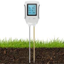 Medidor de Humedad del Suelo, Medidor de Humedad de Plantas 3 en 1, Probador de Temperatura y PH, Sensor Higrómetro de Probador de Suelo, Herramienta de Jardinería - A - Ver 8