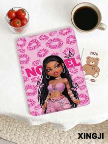 1pc Cute & Sexy Thick Lip Doll Pattern Tablet Protective Case, Compatible With 10.2 Inch 10th/ (A16) 11 Inch 11th 2025, Pro 11 2021/2020, Galaxy Tab A8 10.5 Inch 2022, Matepad 10.4/Tab, , With Pencil Slot, Anti-Drop, Tablet Stand, Support Auto Sleep/Wake - Multicolor - View 4