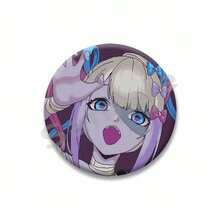 Cool Pink Needy Girl Pin de solapa Kangel Ame Chan insignia de dibujos animados hojalata broche redondo sombrero mochila accesorios regalos para fanáticos del juego T7EN - estilo-21 - Ver 31