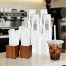 300 Sets Of Transparent Party Cups With Lids And Straws, 12/16/20/24 Ounces Plastic Portable Cups, Suitable For Holding Iced Coffee, Milkshakes, Homemade Lattes, Suitable For Carnivals, Fairs, Weddings, And Themed Parties. - View 3