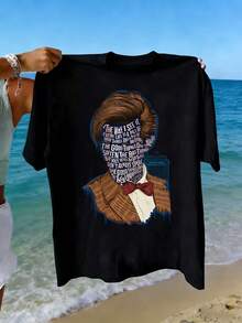 The 11th Doctor T-Shirt By NateJonesDesign - Black - View 1