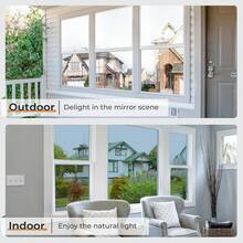 1 Roll - Silver One-Way Privacy Window Film, Anti-UV Thin Glass Sticker, Anti-Glare Office Glass Sticker, Daytime Privacy, Non-Peeping At Night, Self-Adhesive PET Material Sticker, Strong Adhesiveness And Won't Fall Off - Double-sided Silver - View 3