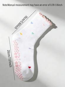 1 đôi tất Pilates nữ họa tiết hoạt hình dễ thương, có chấm chống trơn trượt, thích hợp cho phòng tập nhảy và các hoạt động thể thao trong nhà. - Nhiều màu - Xem 11