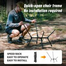 Naturehike 1pc Outdoor Fishing & Camping High Back Folding Chair, 150KG Weight Capacity - Multicolor - View 5