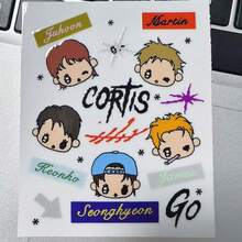 CORTI/S Korean Boyband Cartoon Abstract Cute Stickers, Waterproof Stickers For DIY Phone Case, Tablet, Notebook, Water Bottle Decoration, Gift - Multicolor - View 4
