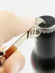1/2pcs Creative Mini Bottle Opener Keychain, Multi-Functional Keyring, Suitable Gift For Boyfriend - Multicolor - View 9