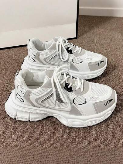 Tenis de moda para mujer, diseño casual,Zapatos casuales para mujer para el campus, transpirables y cómodos, suela gruesa adecuada para todas las estaciones, Nuevos zapatos casuales para mujer.Zapatos casuales para mujer para el campus.zapatillas de moda casual, zapatos casuales de suela gruesa, suela gruesa mejorada, zapatillas de lona, ​​cordones para estudiantes. Zapatos altos,zapatos casuales de primavera para mujer, zapatos casuales de verano con cordones para entrenamiento, tenis para caminar