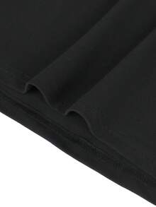 女士T恤，采用日式浮世绘风格印花，常规版型，东方美学图案，舒适的樱花波浪短袖上衣，独特的圆领复古街头风动漫风酷女孩休闲黑色款 - 黑色 - 查看 7