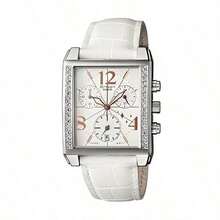 Casio Women's Fashion Quartz Movement Leather Strap Watch, White Dial, Korean Style SHN-5008L-7ADR - White - View 6