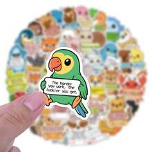 60 Pcs New Original Animal Emotional Quote Graffiti Stickers - Waterproof DIY Decals For Scooters, Luggage & Crafts - X902-60PCS - View 8