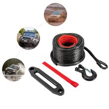 SanBouSi 3/8"X100ft Synthetic Winch Rope, 23,809lb Breaking Strength With Hook, Lightweight & Corrosion-Resistant For ATV/UTV/ (Polyethylene) - Synthetic Winch Rope - View 9