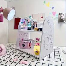 SANRIO (Authorized) Multi-Functional Desktop Storage Rack, Multi-Layer Shelving, Student Bookshelf, Home/Dorm Organizer For Books & Cosmetics, Perfect Gift - Multicolor - View 2