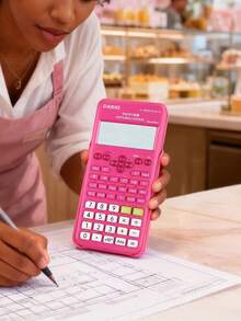 Calculadora científica Casio FX-82ES Series, esencial para exámenes, pantalla natural de libro de texto - Rosa fuerte - Ver 1