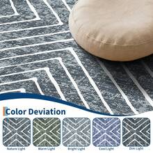1Pcs Home Decor Large Area Rug For Living Room Modern Washable Rug Farmhouse Non Slip Non Shedding Throw Rugs Low Pile Stain Resistant Indoor Carpet For Bedroom Office Dining Room Runner For Enteryway Hallway - Dark Grey - View 6