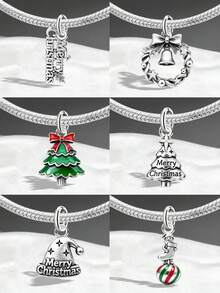 1件优雅圣诞树吊坠，可DIY串珠手链，精致珠宝礼品，男女皆宜 - 集合3 - 查看 2