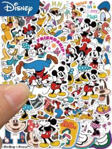 Disney 50pcs Cartoon Mickey Mouse Sticker Decals For Laptop Luggage Skateboard Notebook Phone Guitar Helmet Graffiti Aesthetic Stickers Gifts Toys - A - View 4