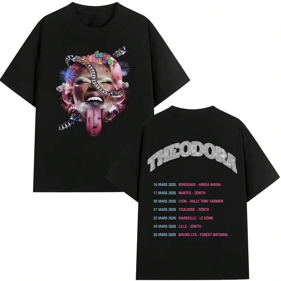 Rapper Theodora Tour 2026 Album Graphics Pure Cotton Music Tshirt Men ...