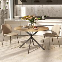 HOMCOM Mesas de comedor - Roble - Ver 8