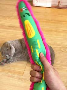 1 pieza Nuevo muñeco de peluche de pez tropical arrugable y resistente a masticar con catnip, suave y largo de 50 cm, adecuado para gatos pequeños/medianos/grandes y pequeños/medianos, para autoentretenimiento, entrenamiento, alivio del aburrimiento y anti-destrucción - Multicolor - Ver 6