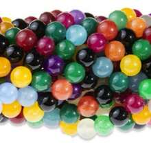 Piedra natural agata lux multicolor para Bisuteria 1 tira - Multicolor - Ver 7