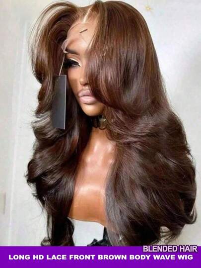 3 Seconds Wear, No Glue Needed, 200% Density, 5x5 High Definition Lace Wavy Curly Closure Wig, As Well As 13x6/13x4 Lace Front Wig, Chocolate Brown Wavy Curly Lace Wig, High Definition Lace, Glueless Brown With Baby Hair, Glueless Wig