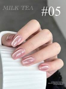 MISS SHAKA 10毫升春夏透明灰粉香槟玻璃珠猫眼凝胶指甲油，2026美白闪粉美甲沙龙DIY特制美甲用品，情人节美甲 - 彩色 - 查看 13