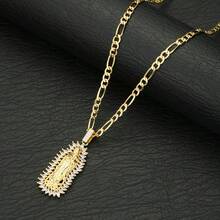 一件式优雅圣母玛利亚天主教项链，时尚瓜达卢佩圣母像奖章吊坠项链，个性化设计祈祷信仰珠宝，日常/圣诞节/母亲节 - 聖母Guadeloupe - 查看 6