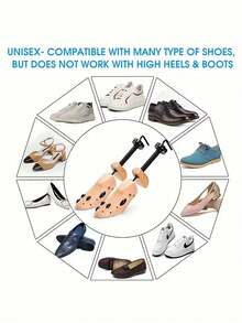 可调节木质鞋撑，防皱鞋型，耐用鞋型，防皱、吸湿、除臭，适合宽脚，男女通用鞋型，使鞋子完美贴合，缓解脚底老茧和老疖子，耐用鞋型，无需用电，适用于正装鞋、靴子和人造革鞋，母亲节礼物，卧室装饰，花园装饰，厨房装饰，夏季，海滩，旅行必备，房间装饰，柔软舒适，毕业季礼物 - A - 查看 6