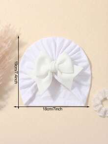 2pcs Cute Pink Bowknot Baby Hat Set, Suitable For Daily Wear All Seasons - Multicolor - View 2
