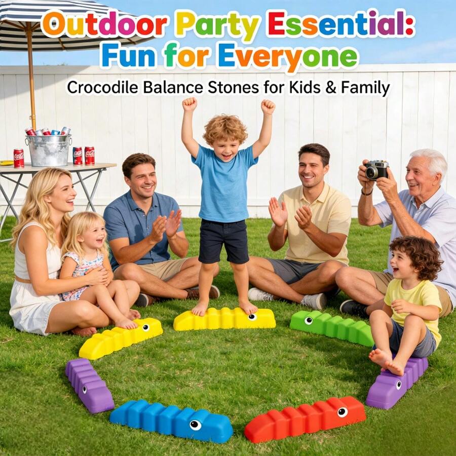 6pcs/Set Children's 3-5 Years Old Non-Slip Balancing Sensory Toys Stones, Indoor & Outdoor Coordination Game Obstacle Training