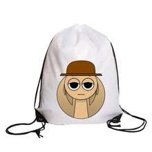 Sprunkis niños niñas niño bolsa con cordón de dibujos animados deportes mochila impermeable paquete bolsillo bolsas Anime niños regalo de cumpleaños XQI0 - JZHZ2 - Ver 12