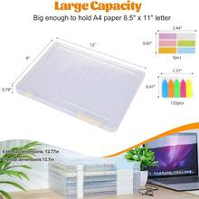 Plastic File Storage Box, 6 Pack A4 Paper Storage Boxes With Two Types Of Labels For 8.5 X 11 Inch Letter Paper - Nhiều màu - Xem 3