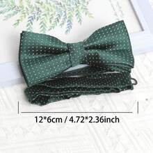 Nuevo Conjunto de corbatas, al por mayor, pajarita verde brillante, corbata Formal para hombre​​ Conjunto de gemelos para hombre, accesorios de y boda NQJZ - A - Ver 8