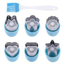 2-In-1 Stainless Steel Fruit Cutter Set, 7pcs - Fruit & Butterfly Shaped Cutters, Easy Operation, Edged, Suitable For Fun Kids Snacks, Creative Fruit Slicer Divider Mold Cutter, Kitchen Baking Tool Kit - View 11