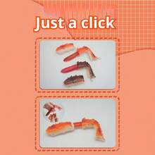 1个逼真螃蟹腿软萌玩具，减压捏捏乐，柔软解压玩具，史迪奇玩具，旅行玩具，课堂解压玩具，迷你洗澡玩具，生日、圣诞节、复活节、万圣节、感恩节的完美礼物 - 彩色 - 查看 8