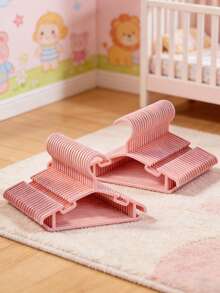 10/20pcs Kids Hangers, 10.63 Inch Small Plastic Children's Clothes Hooks, Durable Non-Slip Hangers, Kids Hangers, Baby Hangers, Plastic Baby Clothes Hangers, Extremely Durable Children Hangers, Toddler Hangers, Baby Room Clothing Storage - Multicolor - View 1