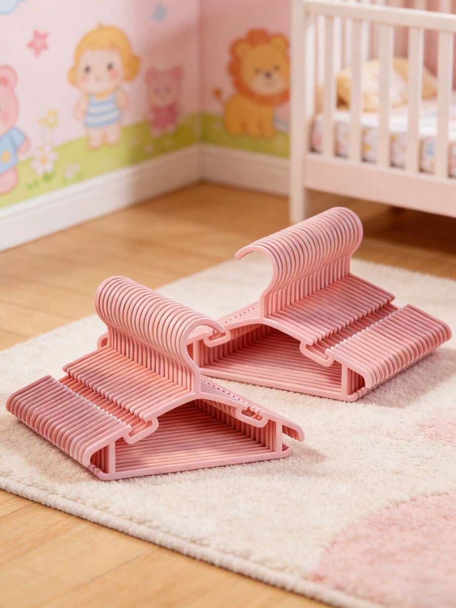 10/20pcs Kids Hangers, 10.63 Inch Small Plastic Children's Clothes Hooks, Durable Non-Slip Hangers, Kids Hangers, Baby Hangers, Plastic Baby Clothes Hangers, Extremely Durable Children Hangers, Toddler Hangers, Baby Room Clothing Storage - Multicolor - View 1