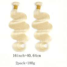 2 Bundle, 613 Human Hair Bundles, Straight Gold Extension,Body Wave Gold Extension, 180g,Double-Layer Weaving, Suitable For Women Of All Races - Multicolor - View 22