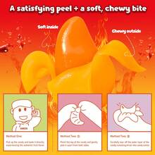AMOS Peelerz Gummy Peelable Chili Mango Gummy Candy, Novelty Food, Curiosity Challenge, And Spicy Food Competition 3oz Bag, Low Sodium, Peelable Candy, Unique Candy, Gummy Treats - 芒果辣椒 - 查看 4