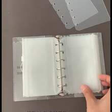 10个A6活页夹口袋，透明PVC材质，6孔双口袋扁平密封拉链袋，适用于6孔活页夹 - 10個 - 查看 11