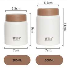 TYESO Mini Thermal Mug 280ML "Food Jar" Type, Lightweight And Easy To Carry, Made Of SUS316 Stainless Steel. Keeps Food Fresh For Longer, 100% Leak-Proof, Keeps Hot Or Cold For 12–24 Hours. Vibrant Colors In A Dopamine Style. Can Store Drinks, Juices, Food, Yogurt, Fruit, And Lunch Boxes. Ideal For School And Work, It Doesn't Take Up Much Space, Is Easy To Carry And Store. It's The Indispensable Thermal Lunch Box For Children To Take To School. - 隨機的 - 查看 4