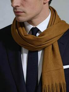 Khăn choàng dài màu trơn, chất liệu giả cashmere polyester, mềm mại và dễ phối đồ, phù hợp với những người có vóc dáng nhỏ nhắn và yêu thích phong cách tối giản. - Nhiều màu - Xem 9