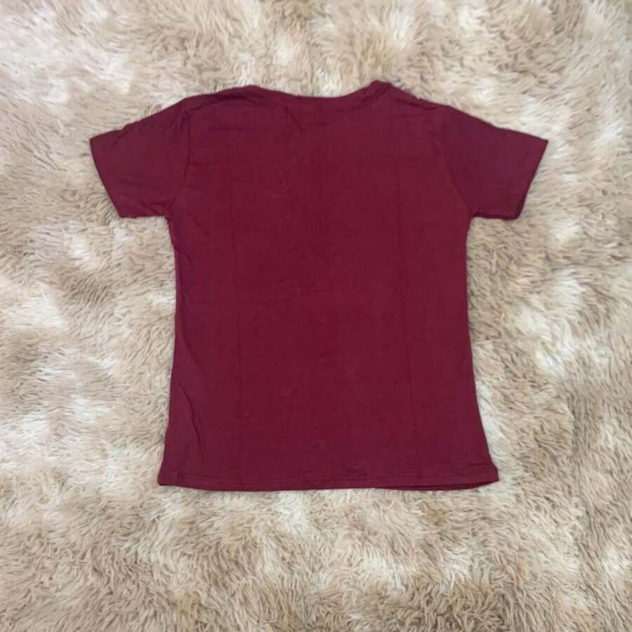 Women's Baby Look Leopard Print - New Release - Burgundy - View 1
