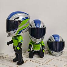 Transformable Helmet Action Figure, Miniature Collectible Model, Alloy Motorcycle Helmet Decor, Holiday/Birthday Gift For Friends, Clients - Multicolor - View 3
