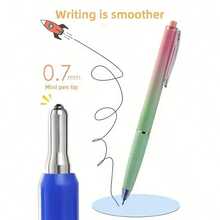 36pcs 0.7mm Blue Soft Grip Ballpoint Pens, Smooth & Quick Writing, Suitable For Diary, Doodle And Drawing, Great Gift - Ballpoint Pens - Multicolor - View 7