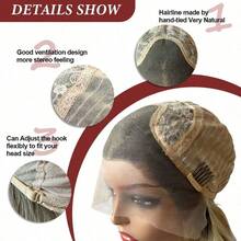 13x4 Lace Front Wig, Ombre Brown To Honey Blonde Synthetic Hair, Silky Straight, Cosplay & Daily Wear, High-Definition Transparent, Easy To Wear, Glueless Wig For Women - Multicolor - View 11