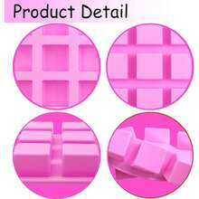 12-Cavity Square Silicone Mold, Suitable For Making Wax Melts, Candles, Chocolate Truffles, Candies, Jelly, Ice Cubes - View 6